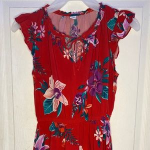 Mini dress with floral print / size S / old navy